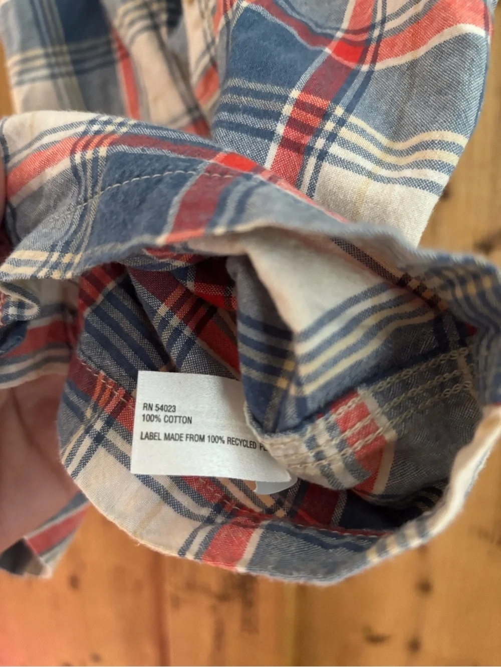 Baby Gap boys Classic Plaid Short-Sleeve Romper - Blue & Red Size 12-18M